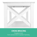 Artiss Console Table 3-tier White Polly-8