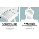 Keezi Kids Dressing Table Stool Set Vanity Mirror Princess Children Makeup White-7