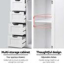 Artiss Bathroom Cabinet Storage Drawers White-4