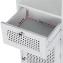 Artiss Bathroom Cabinet Storage 161cm White Rattan Tallboy Toilet Cupboard-6