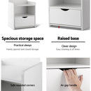 Artiss Bedside Table 1 Drawer with Shelves - EVERMORE White-8