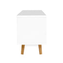 Artiss Wooden Entertainment Unit - White & Wood-5