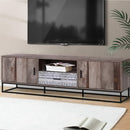 Artiss TV Cabinet Entertainment Unit Stand Storage Wooden Industrial Rustic 180cm-1