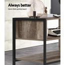 Artiss TV Cabinet Entertainment Unit Stand Storage Wood Industrial Rustic 124cm-6