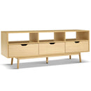 Artiss Wooden Scandinavian Entertainment Unit - Natural-3