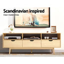 Artiss Wooden Scandinavian Entertainment Unit - Natural-5