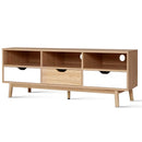 Artiss TV Cabinet Entertainment Unit Stand Wooden Storage 140cm Scandinavian-3