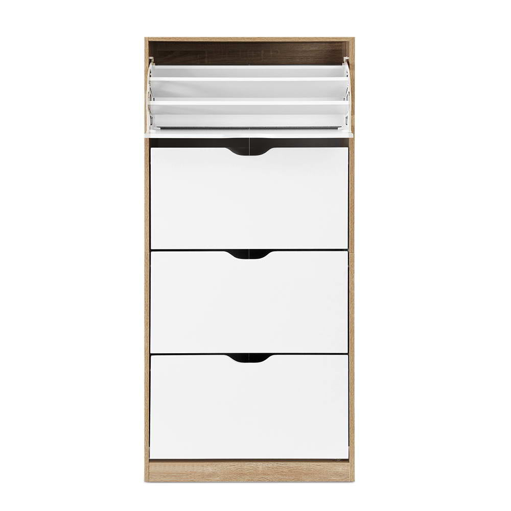 Artiss Shoe Rack Cabinet 60 Pairs 4-tier White Elen