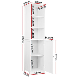 Artiss Bathroom Cabinet Storage 160cm White - 0