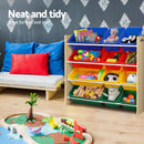 Keezi Kids Toy Box 12 Bins Bookshelf Organiser Children Storage Rack-4