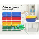 Keezi Kids Toy Box 12 Bins Bookshelf Organiser Children Storage Rack-8