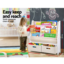 Keezi 4 Tiers Kids Bookshelf Magazine Rack Children Bookcase Organiser Drawer-6