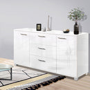Artiss Buffet Sideboard High Gloss - White-8