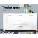 Artiss Buffet Sideboard High Gloss - White-5