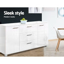 Artiss Buffet Sideboard High Gloss - White-6