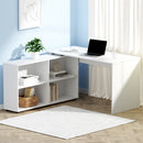 Artiss Computer Desk Bookshelf White 130CM-7