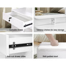 Artiss Dressing Table Stool Set 4 Drawers White-7
