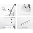 Artiss 2-in-1 Dressing Table Stool Set Bedside Table White-8