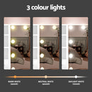 Artiss Dressing Table Set Stool 10 Led Bulbs White Dylan-4