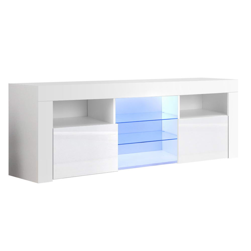 Artiss Entertainment Unit TV Cabinet LED 145cm White Angus