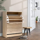 Artiss Shoe Rack Cabinet 24 Pairs 3-tier Wood Nina-1