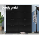 Artiss Shoe Rack Cabinet 60 Pairs 4 Doors - Black-8