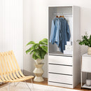 Artiss Wardrobe Clothes Closet Storage Organizer White-8