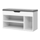 Artiss Shoe Rack Bench Shoe Cabinet White Allen-1