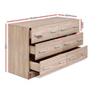 Artiss 6 Chest of Drawers - VEDA Pine-4