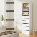 Artiss 6 Chest of Drawers Tallboy Cabinet White-6
