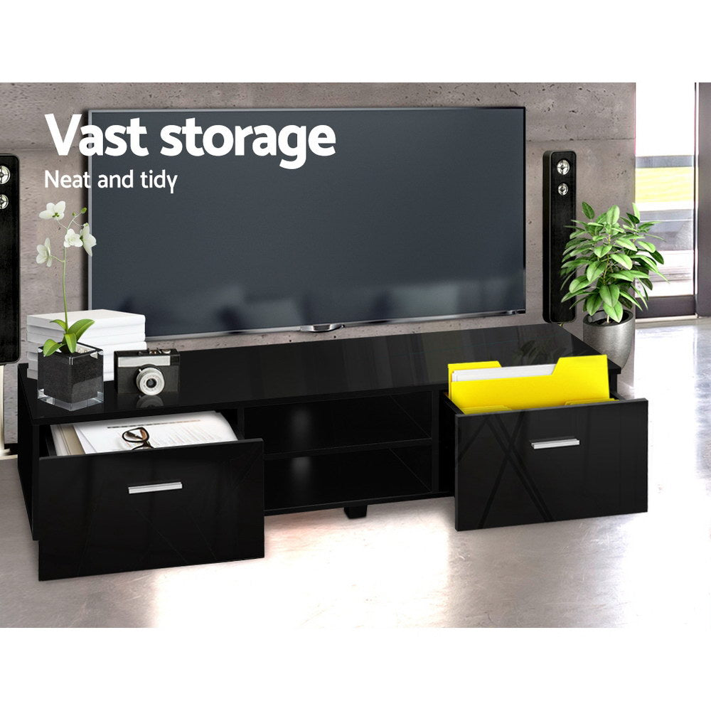 Artiss Entertainment Unit TV Cabinet 140cm Black Jim