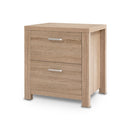 Artiss Bedside Table 2 Drawers - MAXI Pine-4
