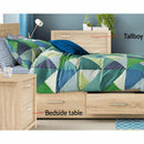 Artiss Bedside Table 2 Drawers - MAXI Pine-6