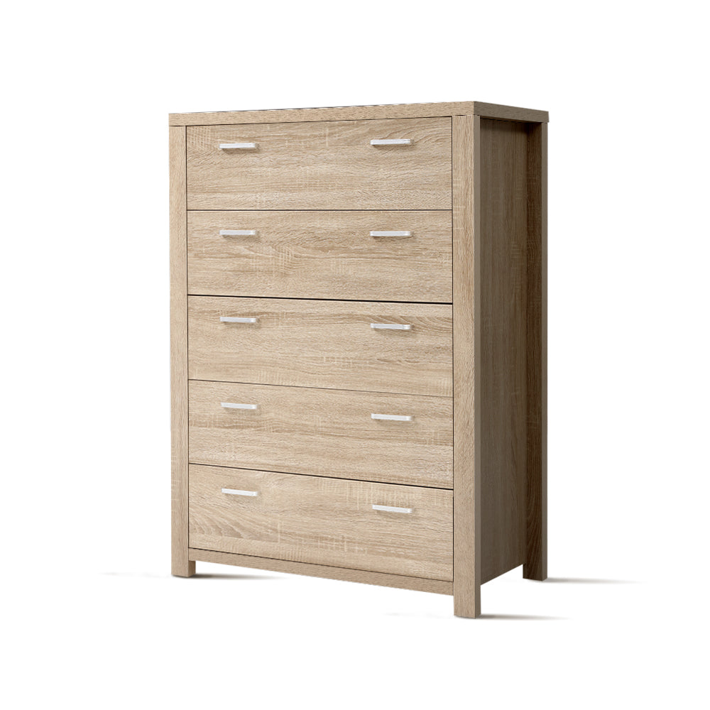 Artiss 5 Chest of Drawers - MAXI Pine