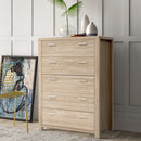 Artiss 5 Chest of Drawers - MAXI Pine-1