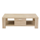 Artiss Coffee Table 1 Drawer Oak Maxi-3