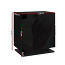 Artiss 2x Bedside Table LED 3 Drawers - MORI Black-3