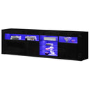 Artiss Entertainment Unit TV Cabinet LED 180cm Black Bobi-3