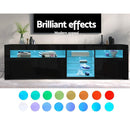 Artiss Entertainment Unit TV Cabinet LED 180cm Black Bobi-5