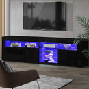 Artiss Entertainment Unit TV Cabinet LED 180cm Black Bobi-1