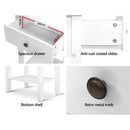 Artiss Bedside Table 1 Drawer with Shelf - BOWIE White-6