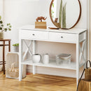Artiss Console Table 2 Drawers 100CM White Chole-1