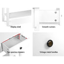 Artiss Console Table 2 Drawers 80CM White Chole-7
