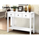 Artiss Console Table 3 Drawers 100CM White Chole-6