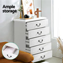 Artiss 5 Chest of Drawers - KUBI White-6