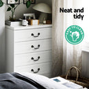 Artiss 5 Chest of Drawers - KUBI White-7