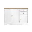 Artiss Buffet Sideboard 3 Doors - BERNE White-4