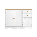 Artiss Buffet Sideboard 3 Doors - BERNE White-5
