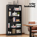 Artiss Bookshelf 5 Tiers ANTON Black-6