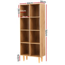 Artiss Bookshelf Bookcase 4 Tiers LEOR Pine-4